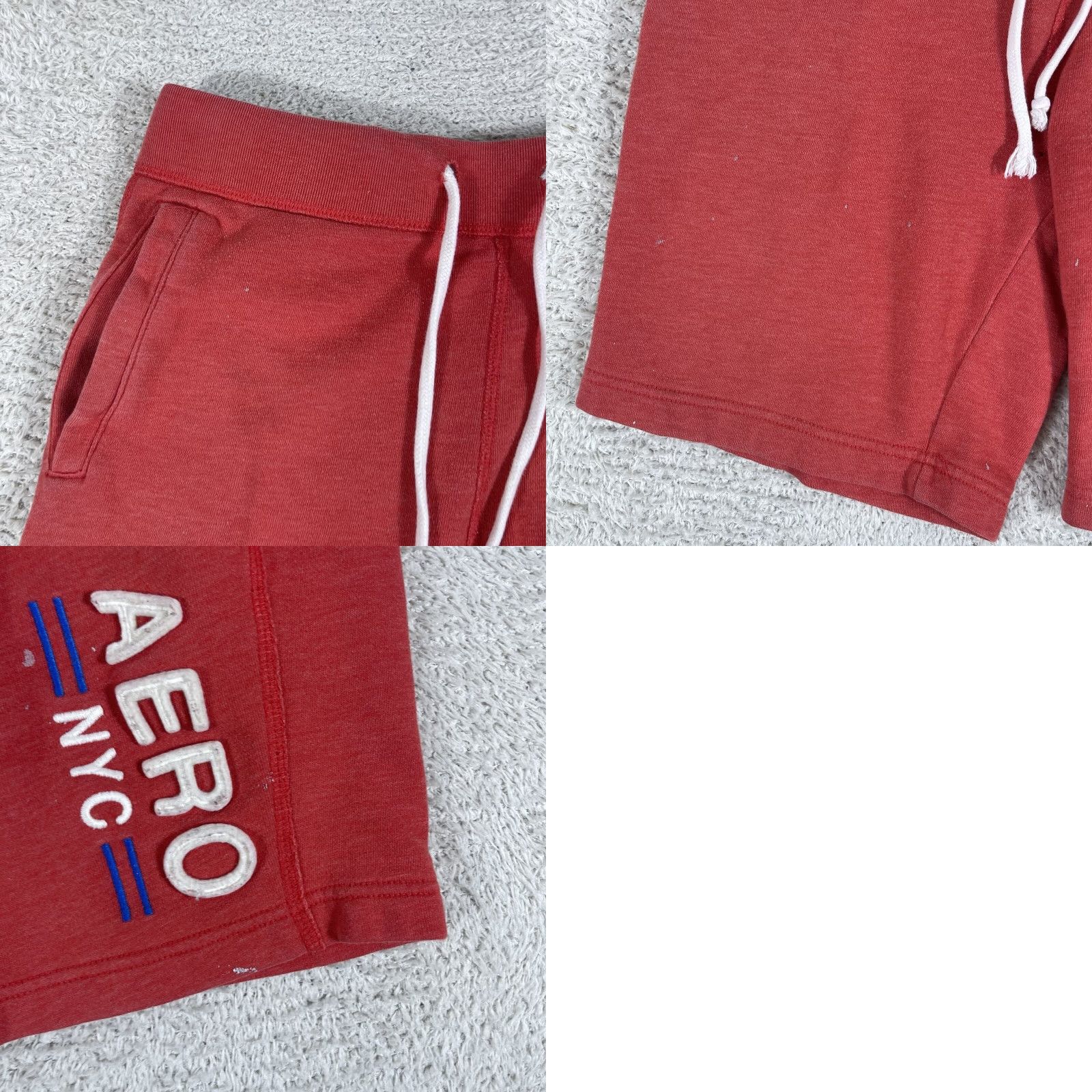 Vintage VINTAGE Aéropostale Sweat Shorts Mens Small Red Drawstring 90s NYC Preppy 90s Sweat Shorts Mens Small Red Aéropostale Size US 29 - 8 Thumbnail