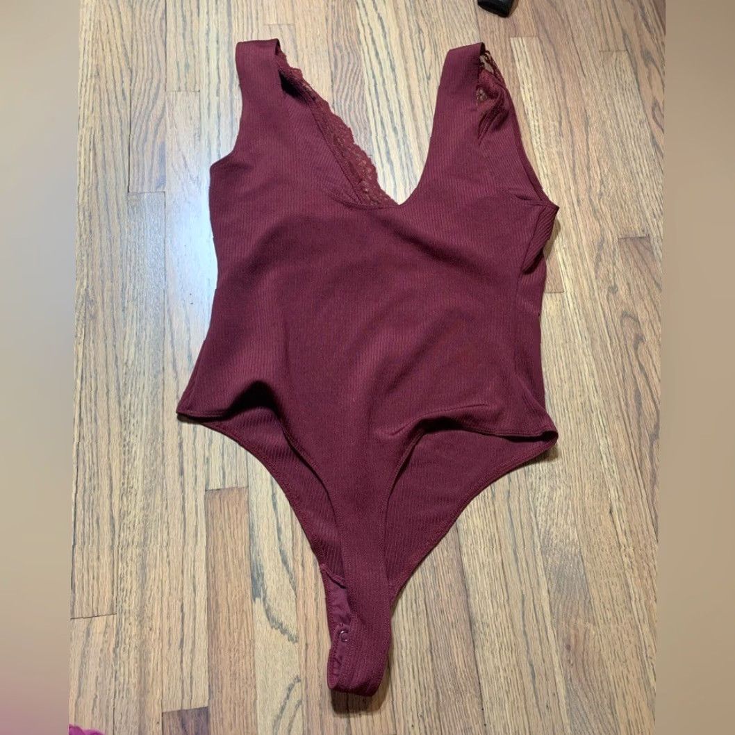 Free People Free People Bodysuit One Piece M Red Women Regular Medium Bodysuit Size M / US 6-8 / IT 42-44 - 5 Thumbnail
