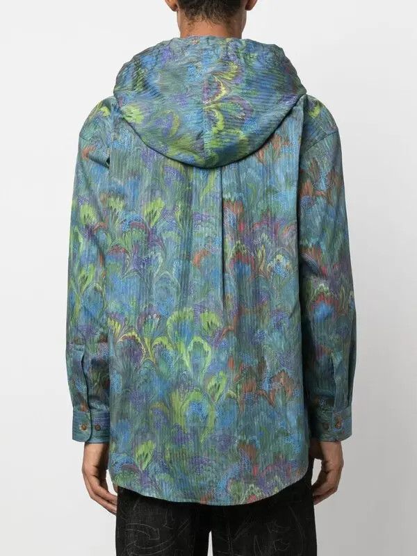 Vivienne Westwood o1y0525 Patterned Hooded Shirt in Multicolor Size US XS / EU 42 / 0 - 4 Thumbnail