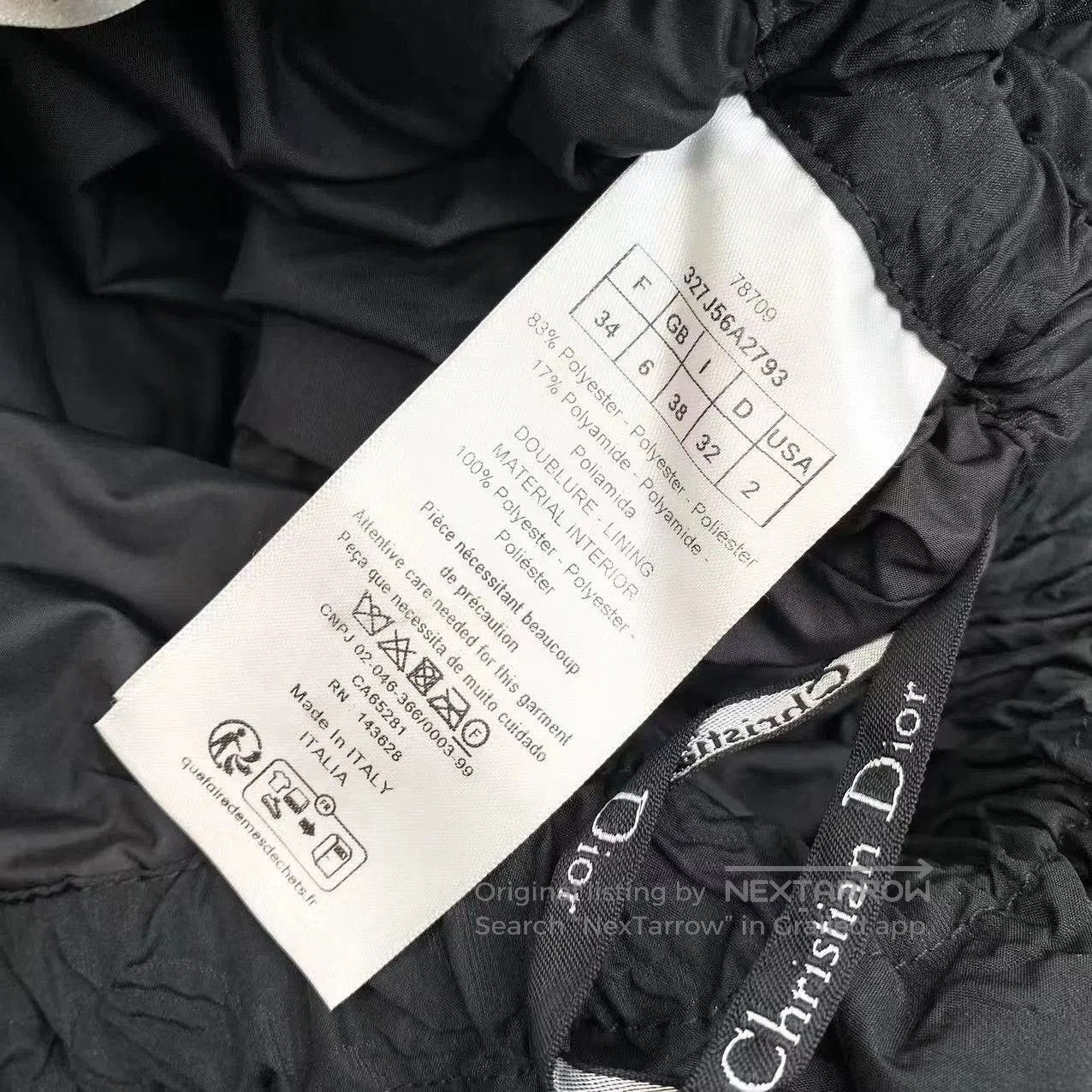 Dior black elasticated short skirt by dior. Size US 34 / EU 50 - 5 Thumbnail