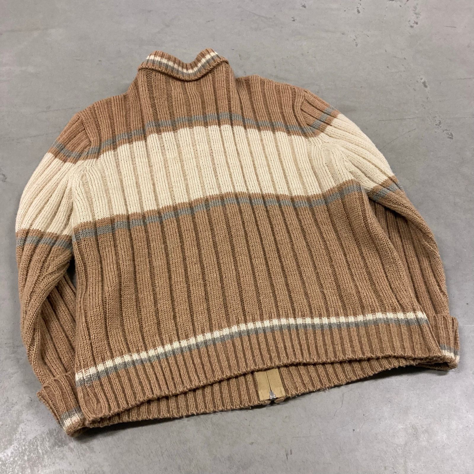 Vintage vintage 80s zip up cardigan sweater Size US L / EU 52-54 / 3 - 2 Thumbnail