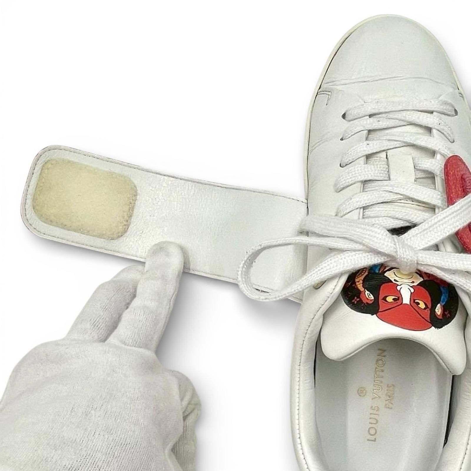 Louis Vuitton Louis Vuitton - White Leather Sneakers Size US 7.5 / IT 37.5 - 6 Thumbnail