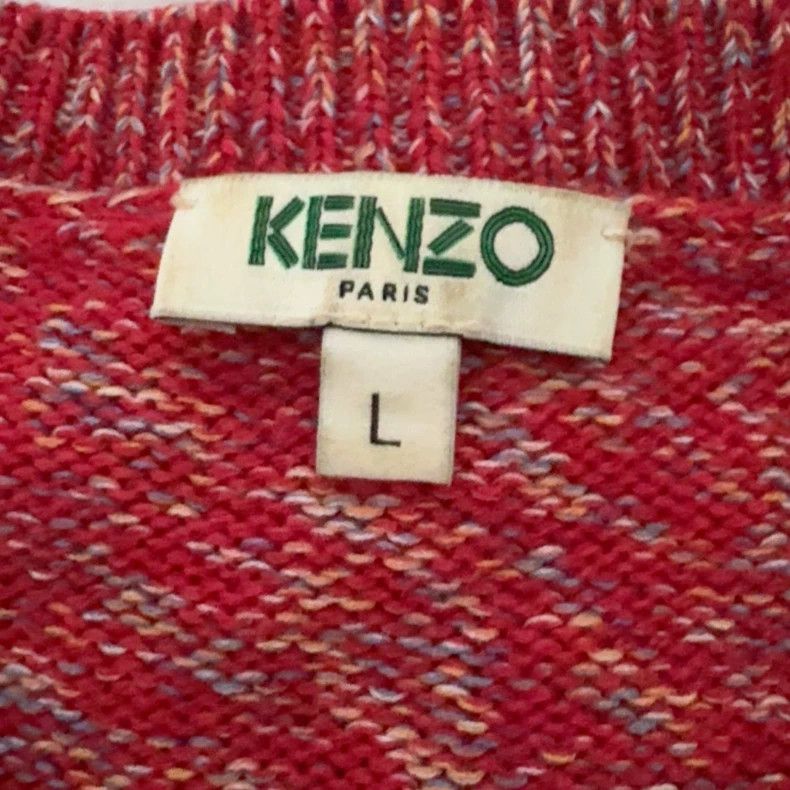 Kenzo KENZO Letter logo red wool sweater Size US L / EU 52-54 / 3 - 2 Thumbnail