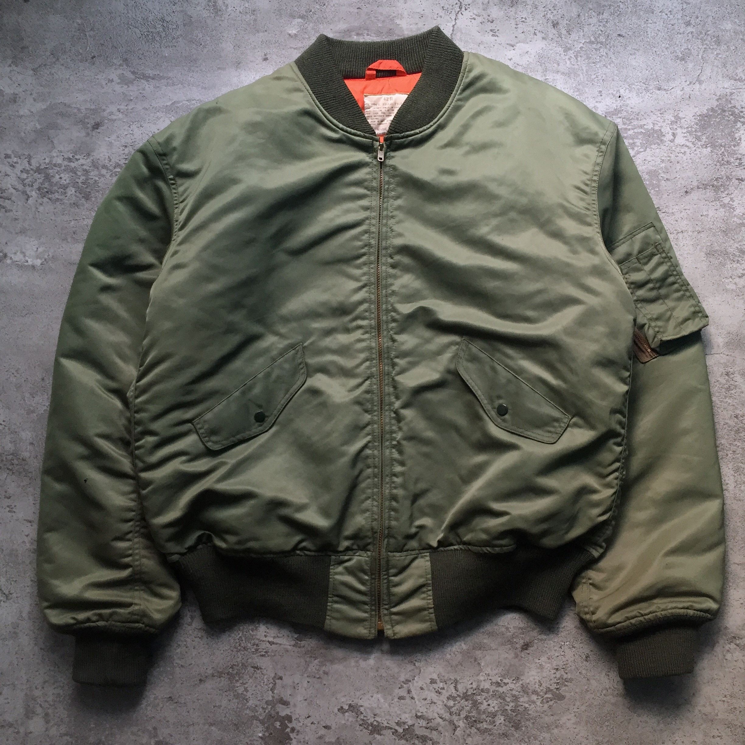 Vintage 60s Bomber Jacket Army Talon Zipper Size 42 M-L Size US L / EU 52-54 / 3 - 2 Thumbnail