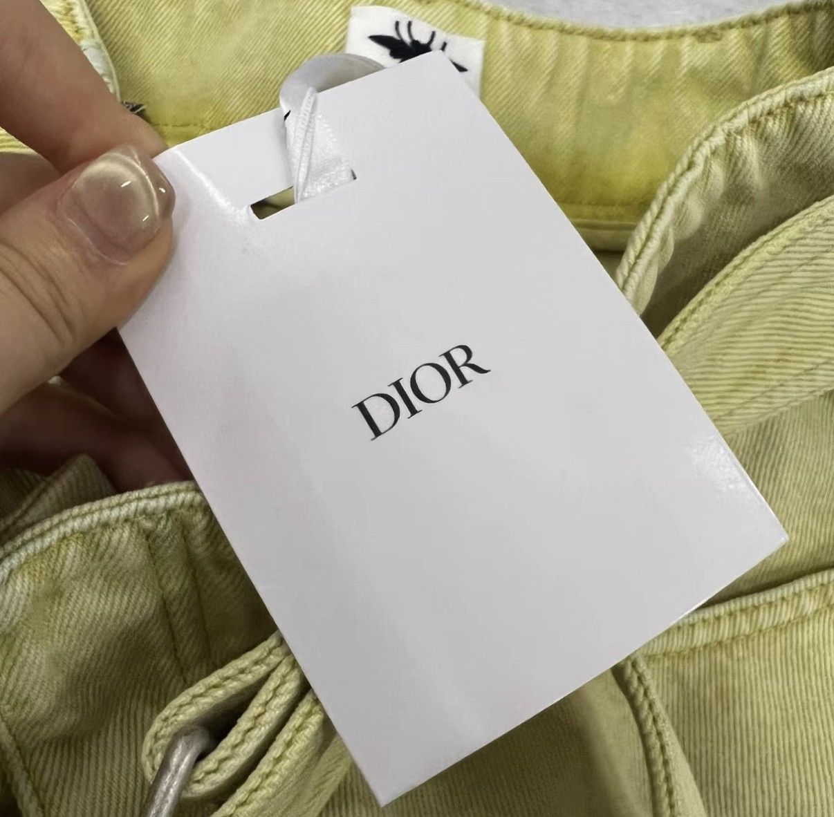 Dior Dior Yellow Belted Denim Shorts J41 Size 28" / US 6 / IT 42 - 4 Thumbnail