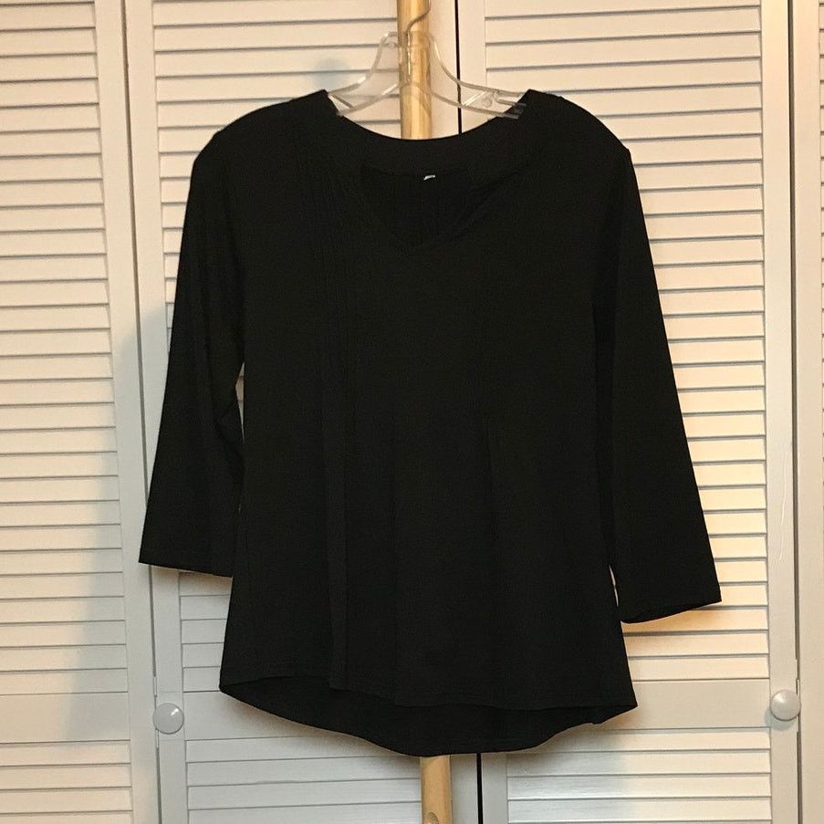 Other Fall Fashion Pleated Front V-neck 3/4 Sleeve Blouse S Size S / US 4 / IT 40 - 1 Thumbnail