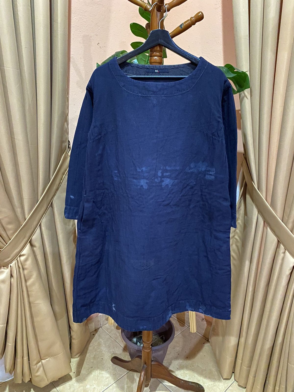 45rpm VINTAGE 90S 45RPM INDIGO DRESS Size S / US 4 / IT 40 - 3 Thumbnail