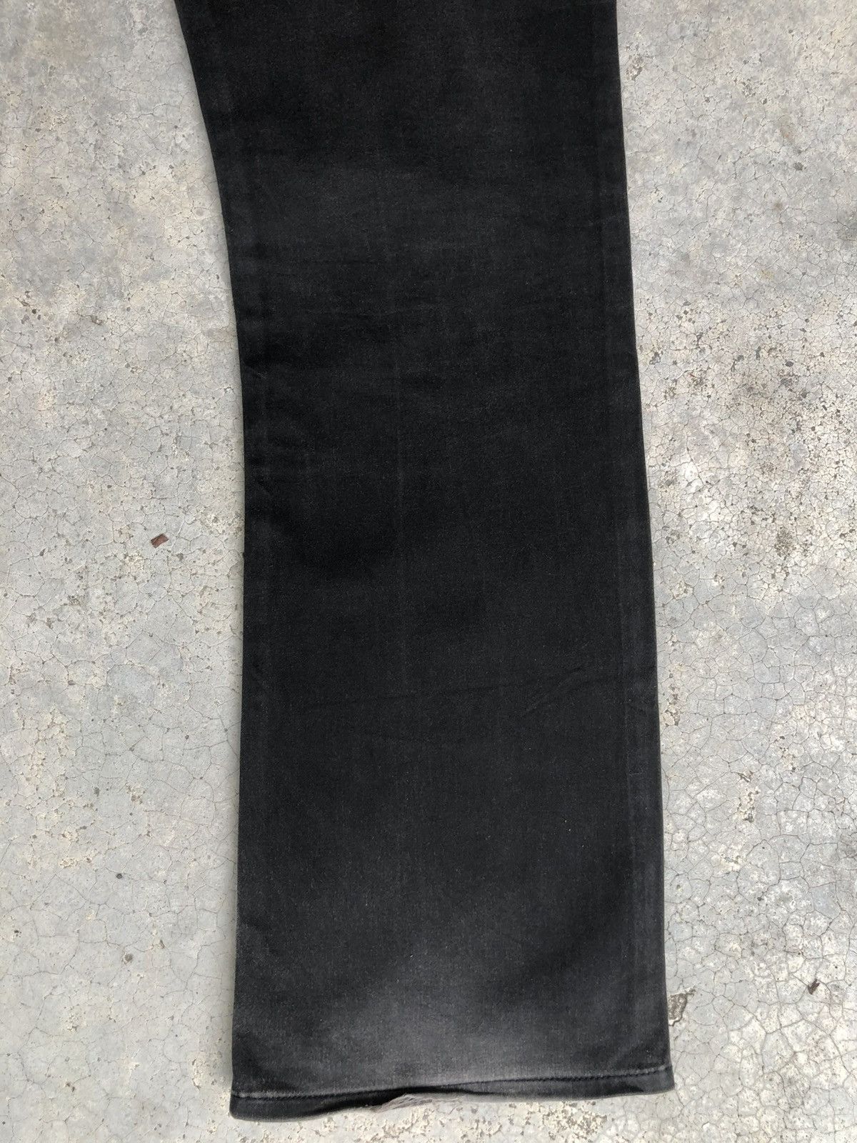 If Six Was Nine Japanese Lee Flared Jeans Distressed Suede Size US 31 - 12 Thumbnail
