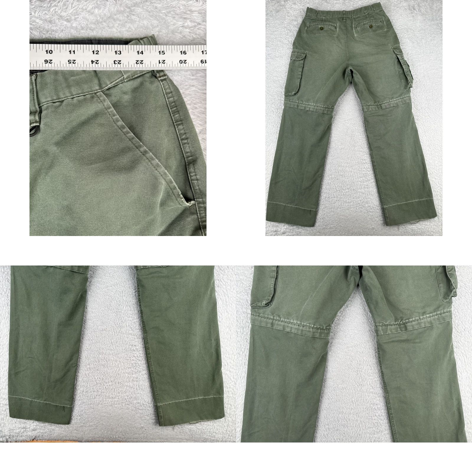 Vintage VINTAGE Boy Scouts Pants Adult 32 Green Cargo Convertible Uniform Cotton Blend 32x31 Mens Boys Size US 32 / EU 48 - 9 Thumbnail