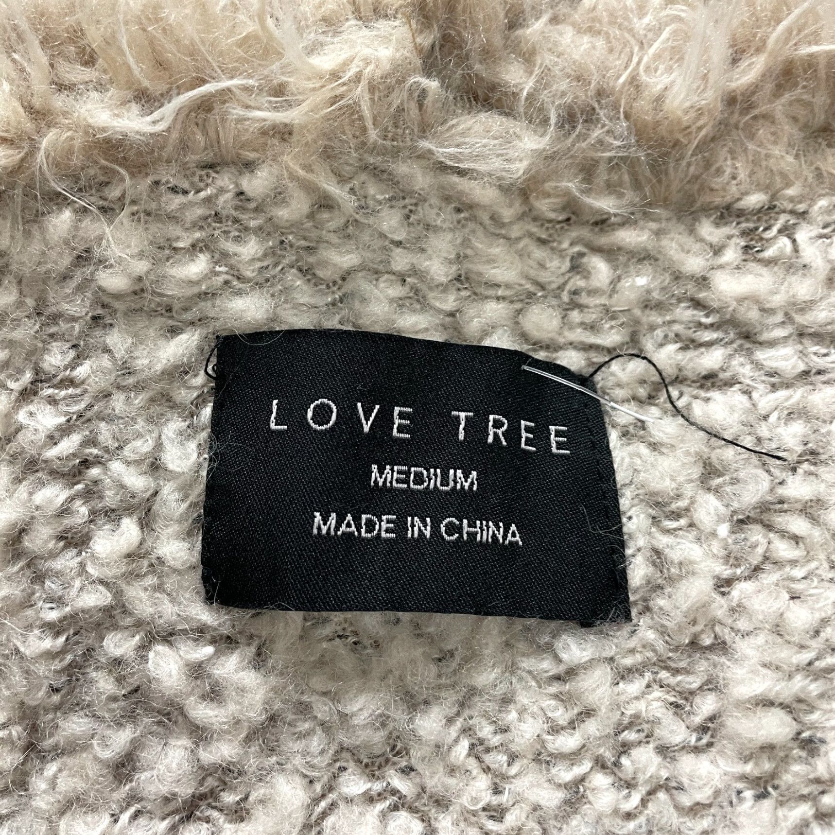 Vintage Love Tree Vest Shirt Womens Medium Beige Fur Trim Sleeveless Outdoor Casual Fall Winter M Womens Size M / US 6-8 / IT 42-44 - 3 Thumbnail