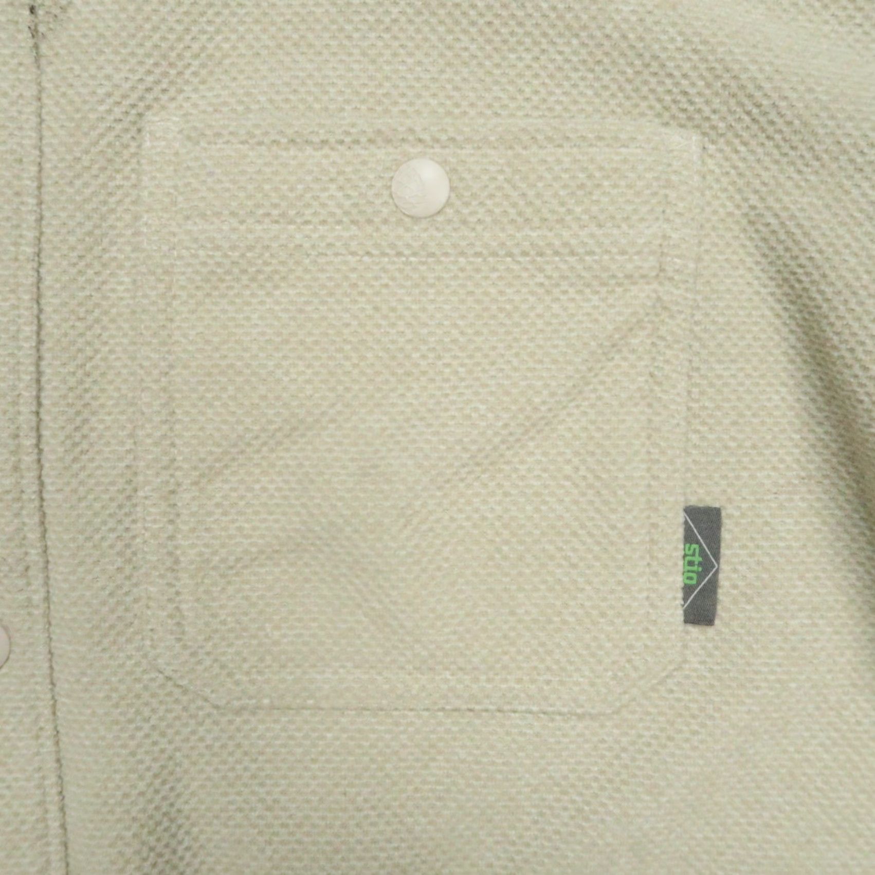 Vintage Stio Shirt Mens M Beige Snap Front Textured Lined Long Sleeve Button-Up Casual Workwear 41 in Chest Regular Size US M / EU 48-50 / 2 - 4 Thumbnail
