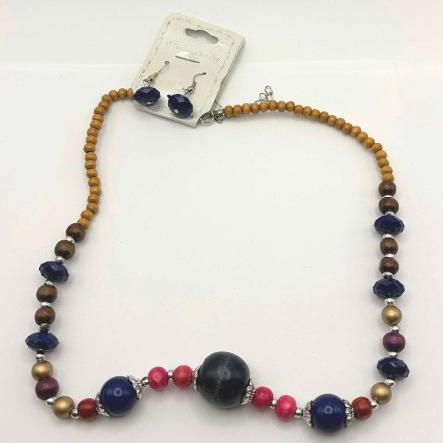 Other Blue Beaded Earring & Necklace Bundle Size ONE SIZE - 4 Thumbnail