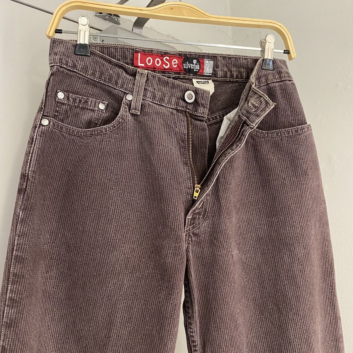 Levi's Vintage 1995 Levis Silvertab Damson Loose Peg Leg Jeans Size US 28 / EU 44 - 17 Thumbnail