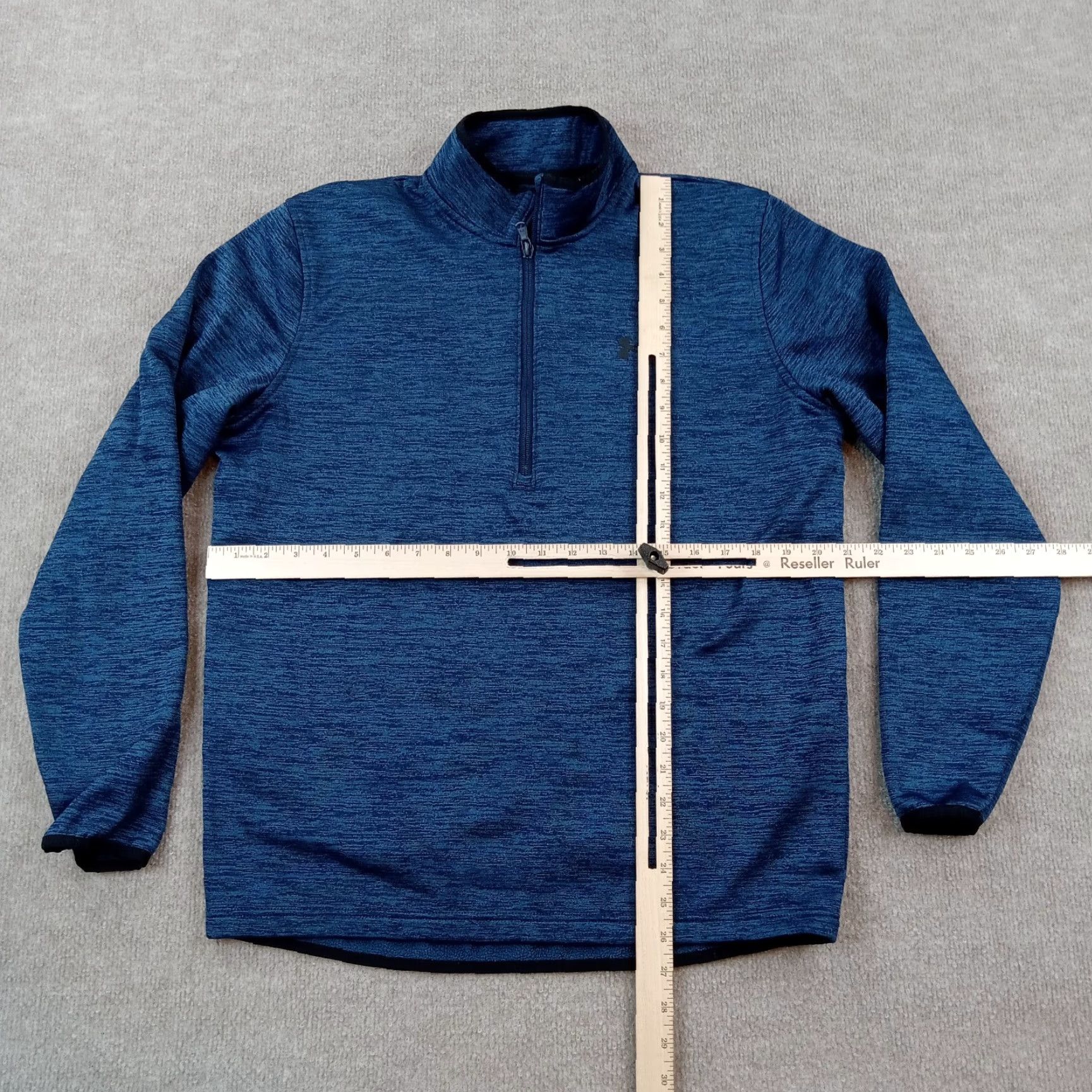 Under Armour Under Armour Sweatshirt Mens Medium Blue 1/4 Zip Mock Neck Pullover Lightweight Mens Size US M / EU 48-50 / 2 - 2 Thumbnail