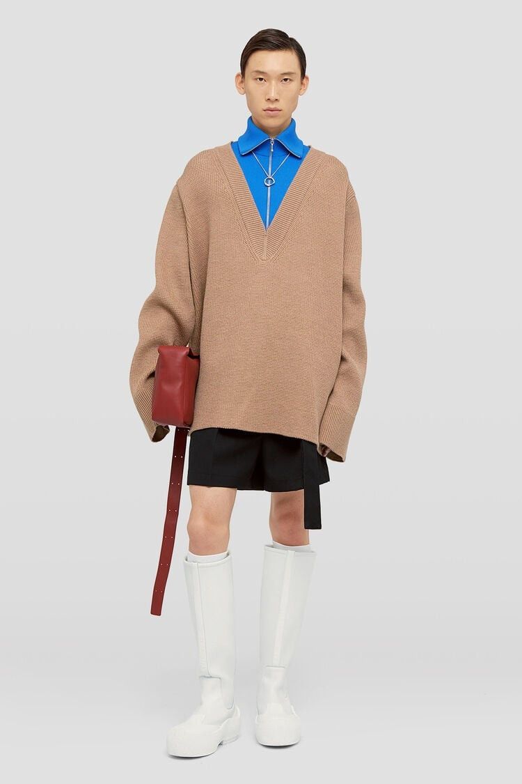 Jil Sander o1w1db10825 High-Neck Sweater in Brown/Blue Size US M / EU 48-50 / 2 - 2 Thumbnail