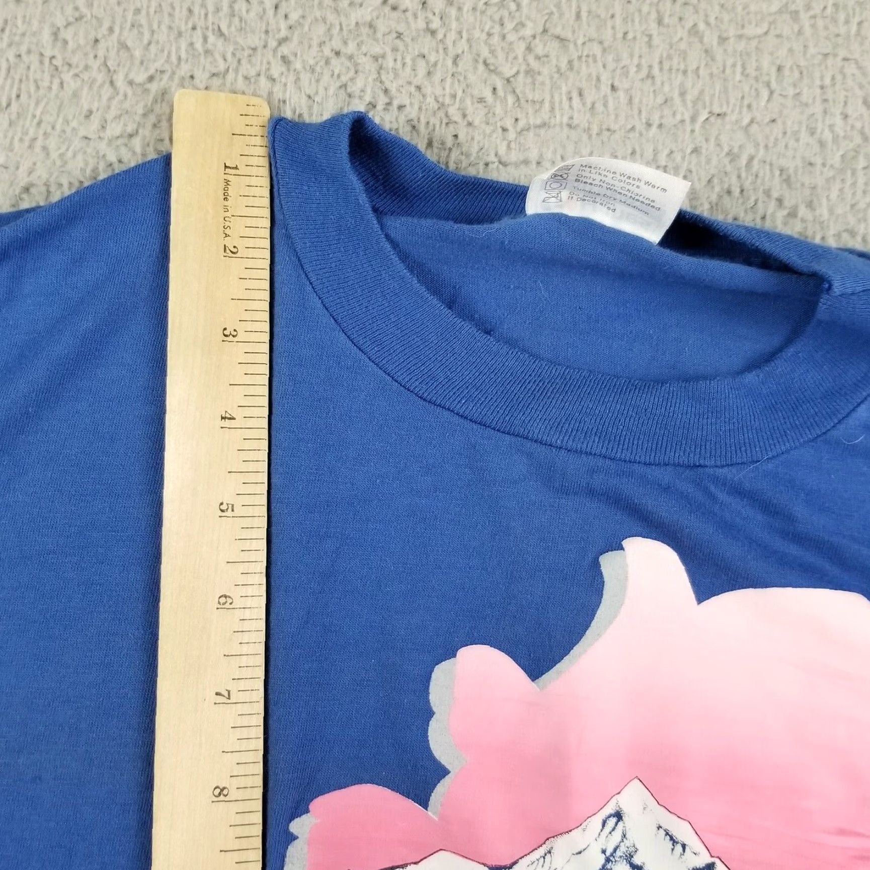 Hanes VINTAGE 80s Hanes Portland Police Shirt Adult Large Blue Grunge Short Sleeve Crew Neck Mens Size US L / EU 52-54 / 3 - 6 Thumbnail