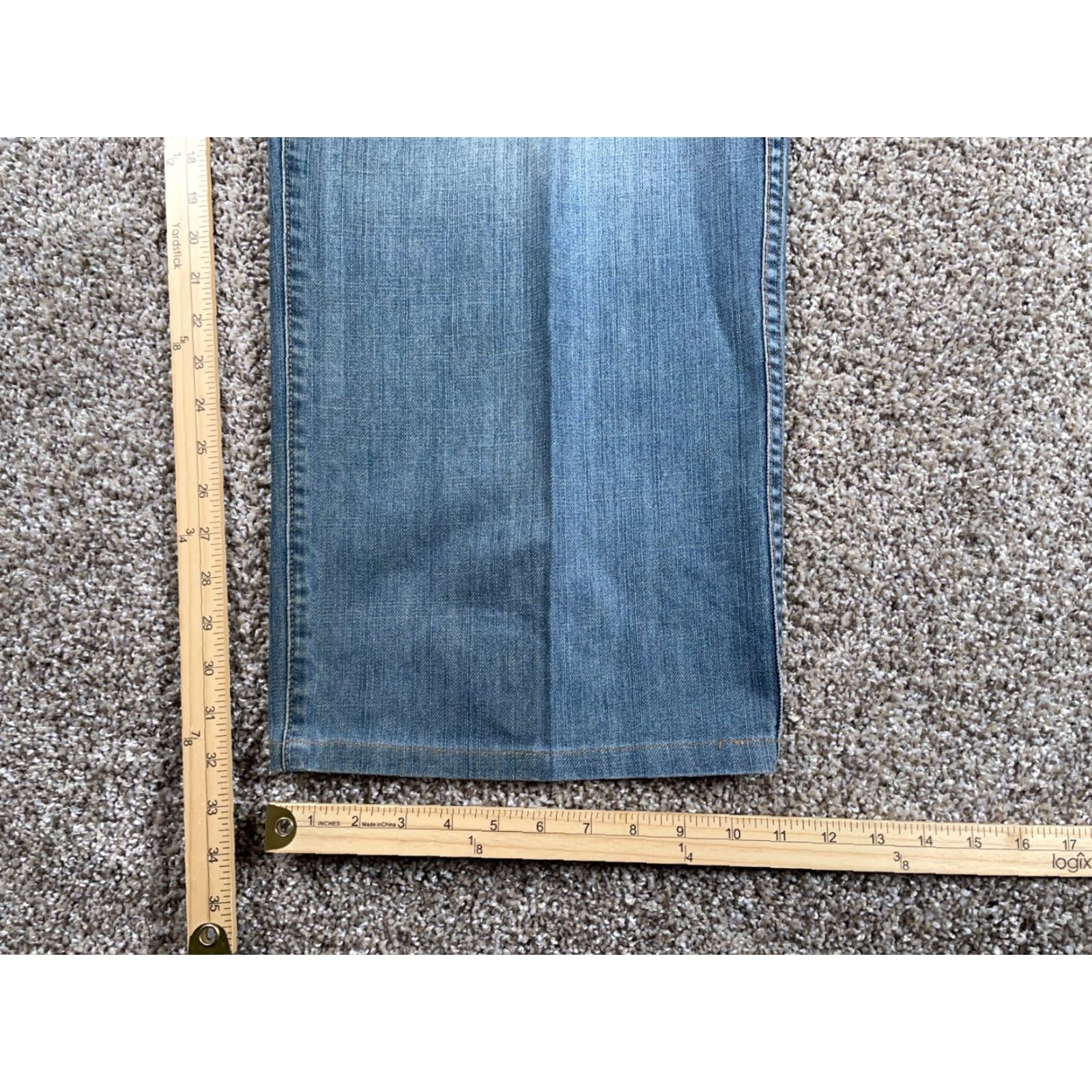 Vintage VINTAGE Elevee Jeans Wide-Leg 90s Baggy Regular Men's 38 x 32 Blue Denim USA Made Size US 38 / EU 54 - 6 Thumbnail