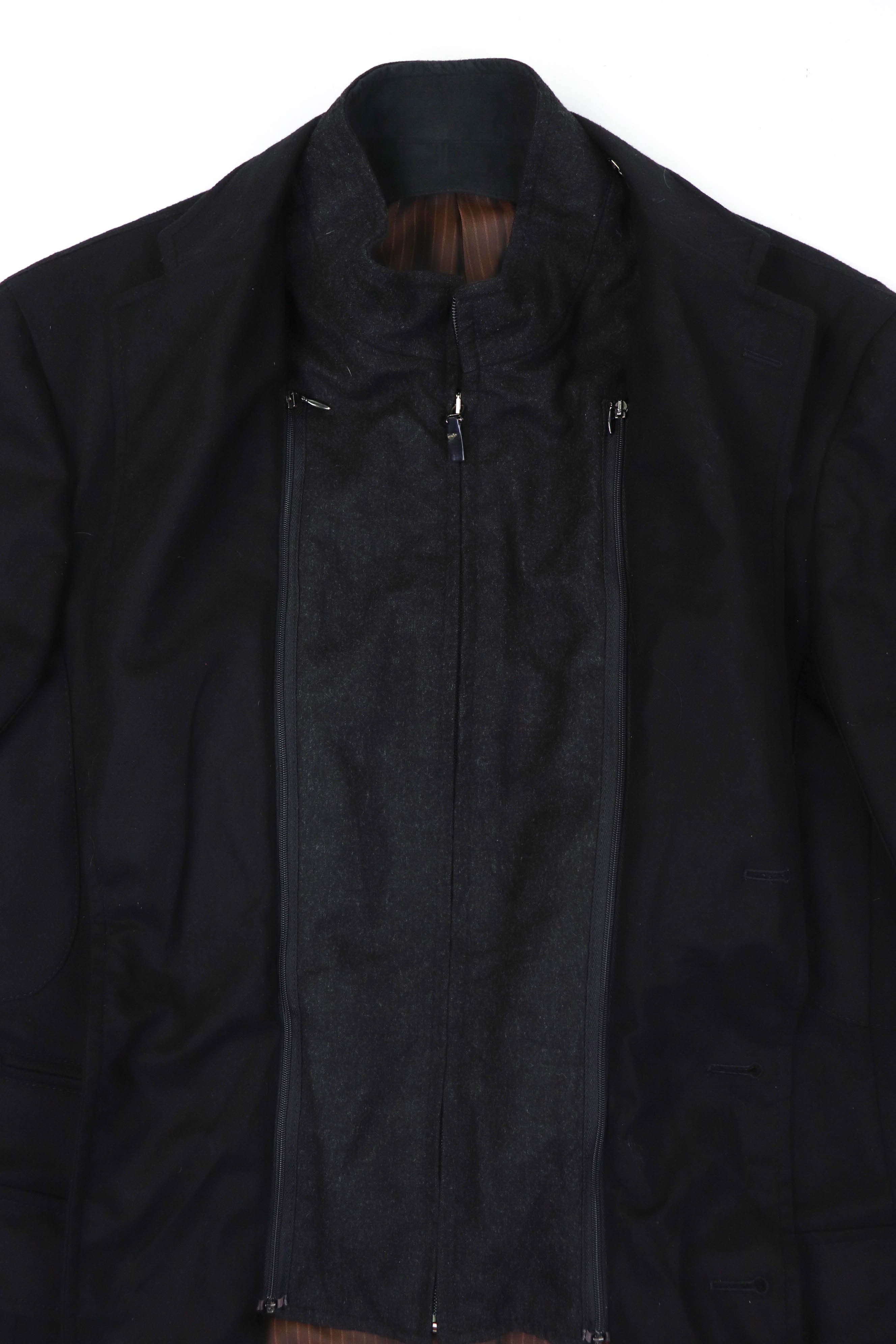 Pal Zileri PAL ZILERI Concept Black Wool Sport Coat Blazer Jacket Size 48R - 17 Thumbnail