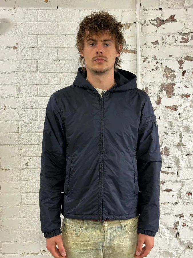 Prada SS2016 Prada Navy Nylon Hooded Windbreaker Jacket Size US M / EU 48-50 / 2 - 2 Thumbnail