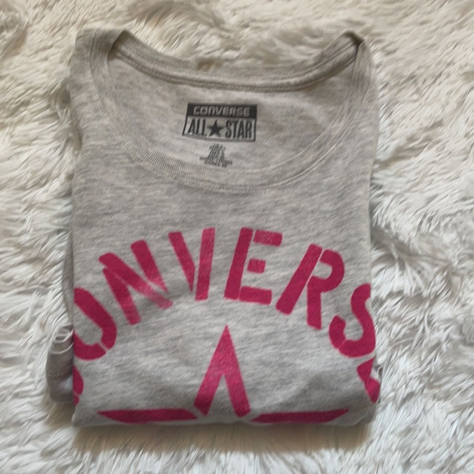 Converse Converse Grey/Pink Size:Large T-Shirt Size L / US 10 / IT 46 - 3 Thumbnail