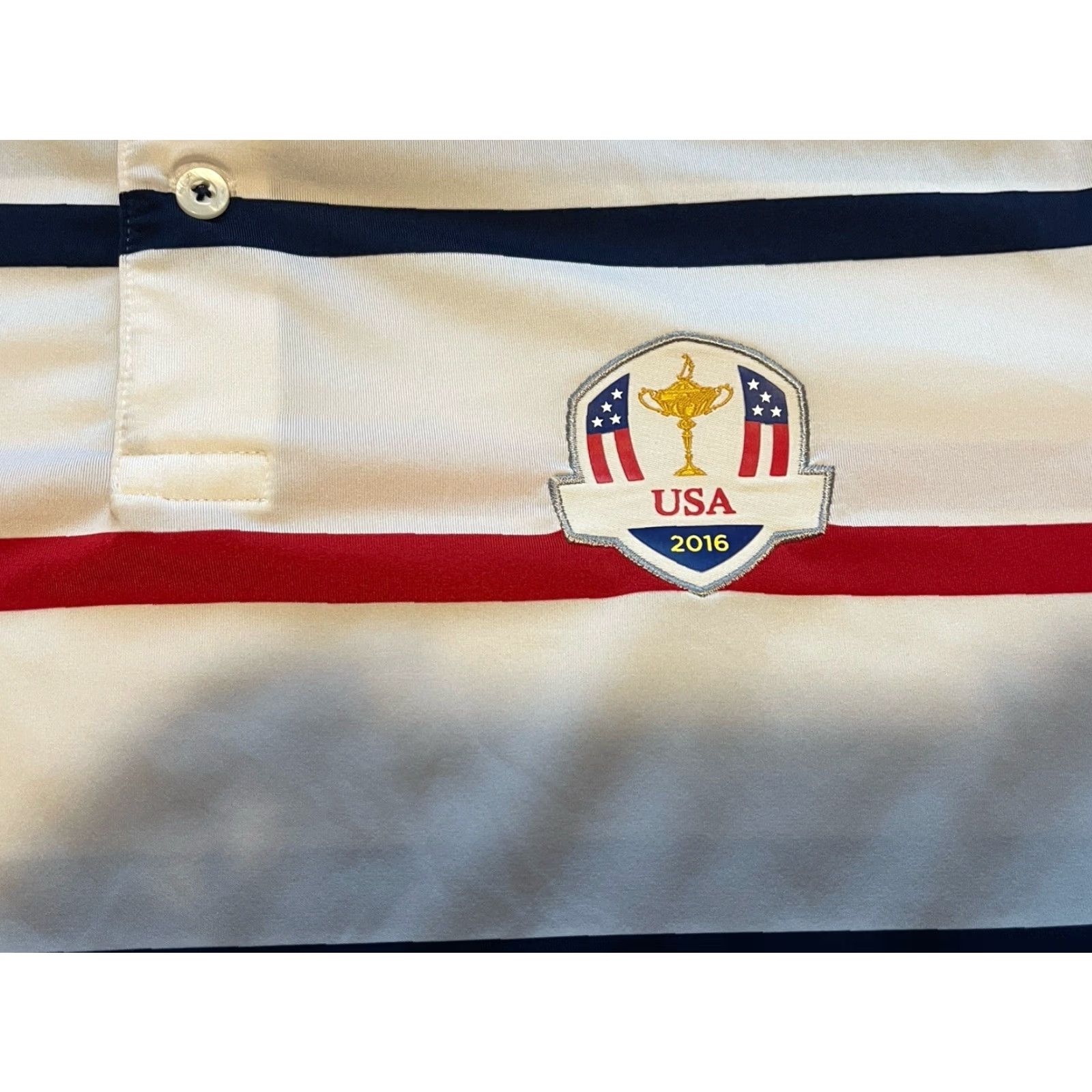 Ralph Lauren RLX Ralph Lauren Ryder Cup USA 2016 Polo Shirt Mens Size L Striped Multicolor Short Sleeve Golf Shirt Size US L / EU 52-54 / 3 - 2 Thumbnail