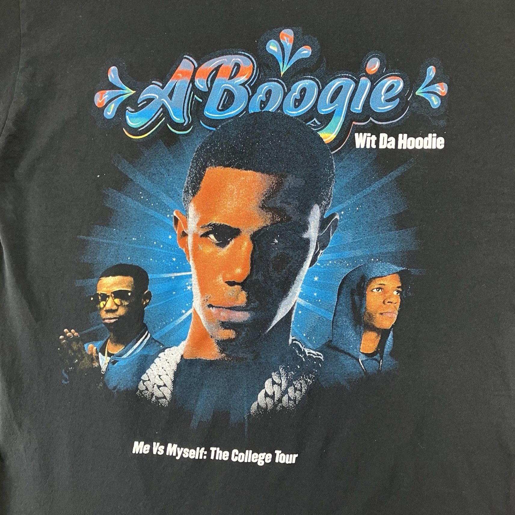 Fruit Of The Loom A BOOGIE WIT DA HOODIE Rap Tee Medium Hip Hop Concert Tour Toosii Kaliii Fruit of the Loom Black T-Shirt Unisex Adults M Size US M / EU 48-50 / 2 - 3 Thumbnail