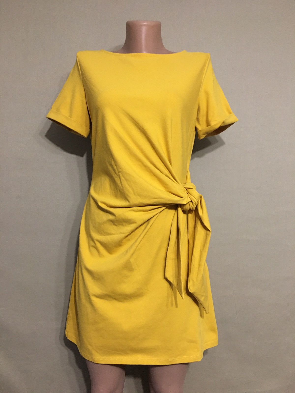 Sezane SEZANE Pippa Yellow Cotton Short Dress Size XS Size XS / US 0-2 / IT 36-38 - 4 Thumbnail