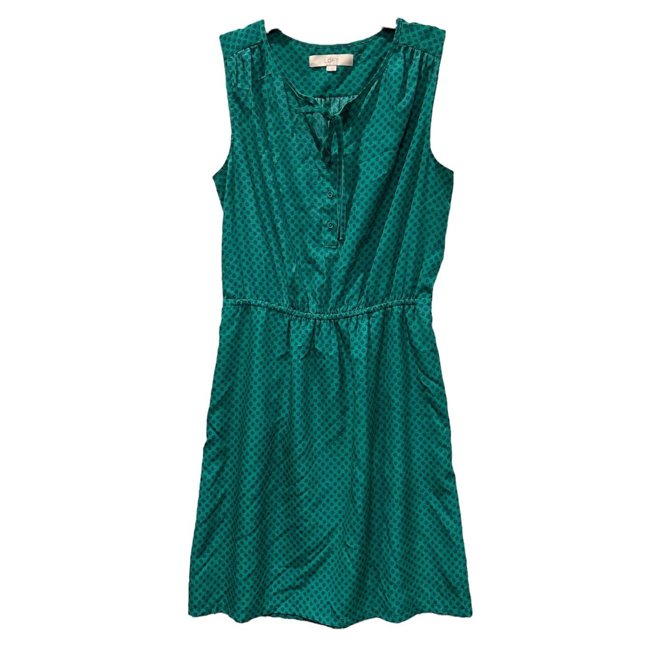 Loft LOFT Teal & Blue Speckled Sleeveless Shift Dress Sz S Size S / US 4 / IT 40 - 1 Thumbnail