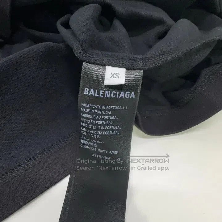 Balenciaga Balenciaga Black Logo Short Sleeve T. Size US XS / EU 42 / 0 - 2 Thumbnail