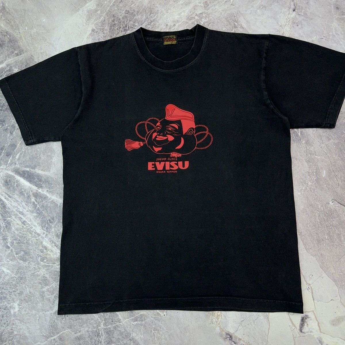 Evisu × Japanese Brand × Vintage Vintage Evisu T shirt Japanese Brand Big Logo Streetwear 90s Size US L / EU 52-54 / 3 - 8 Thumbnail
