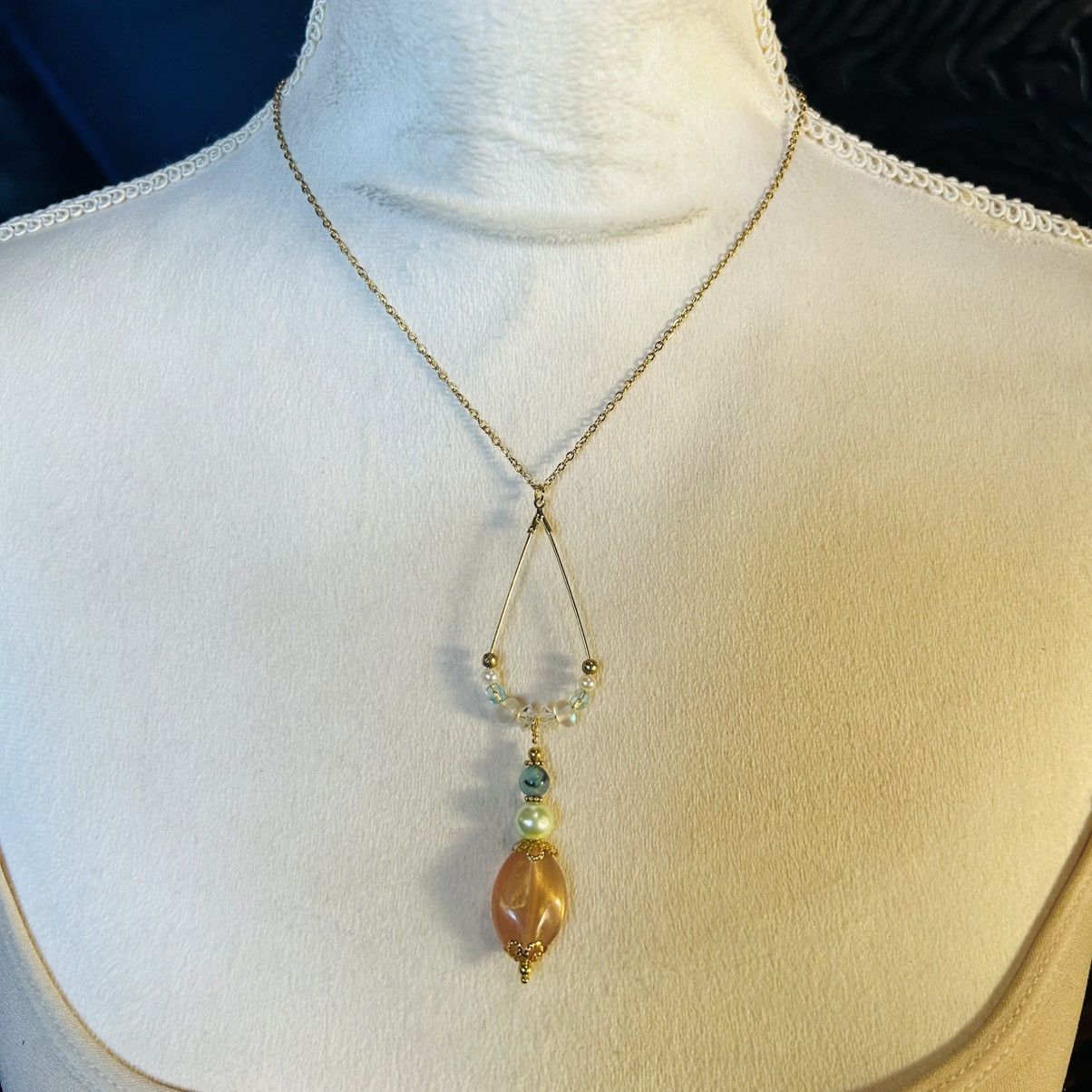 Handmade Handcrafted vintage bead changeable charm pendant necklace Size ONE SIZE - 3 Thumbnail