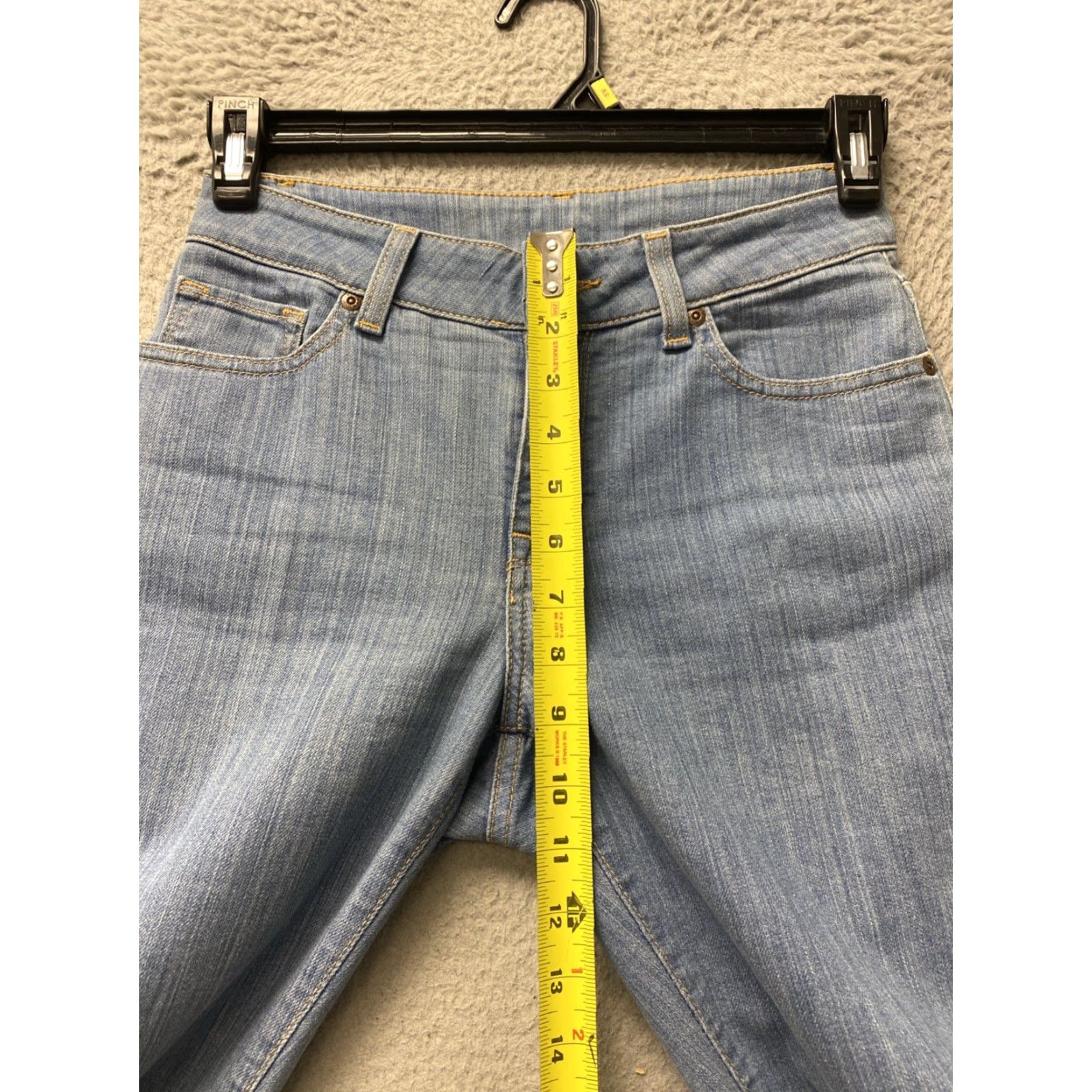 Vintage LL BEAN Jeans Women’s 2R Fit Blue Pin Stripes 28x30 Regular Winter 5-Pocket Design Straight Cotton Flannel Button Zip Womens Size 28" / US 6 / IT 42 - 7 Thumbnail