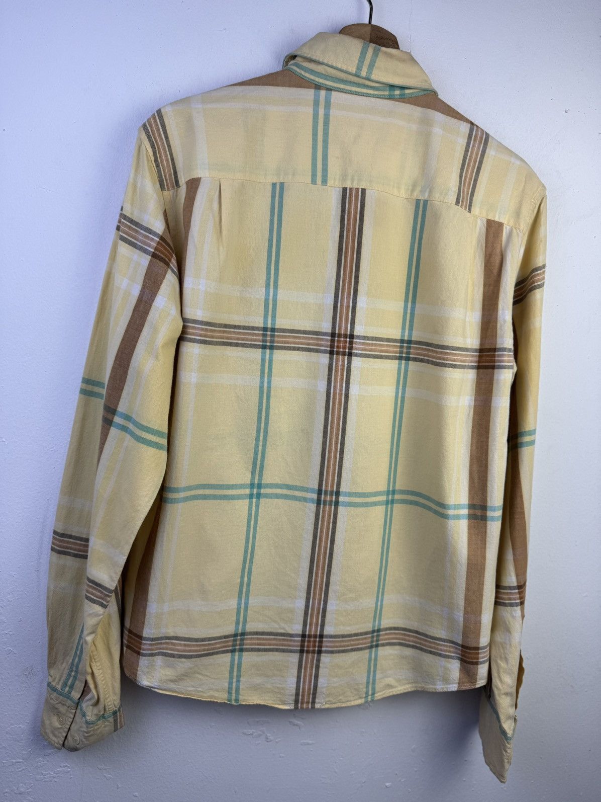 Japanese Brand PPFM check flannel shirt with a white graphic print Size L / US 10 / IT 46 - 7 Thumbnail