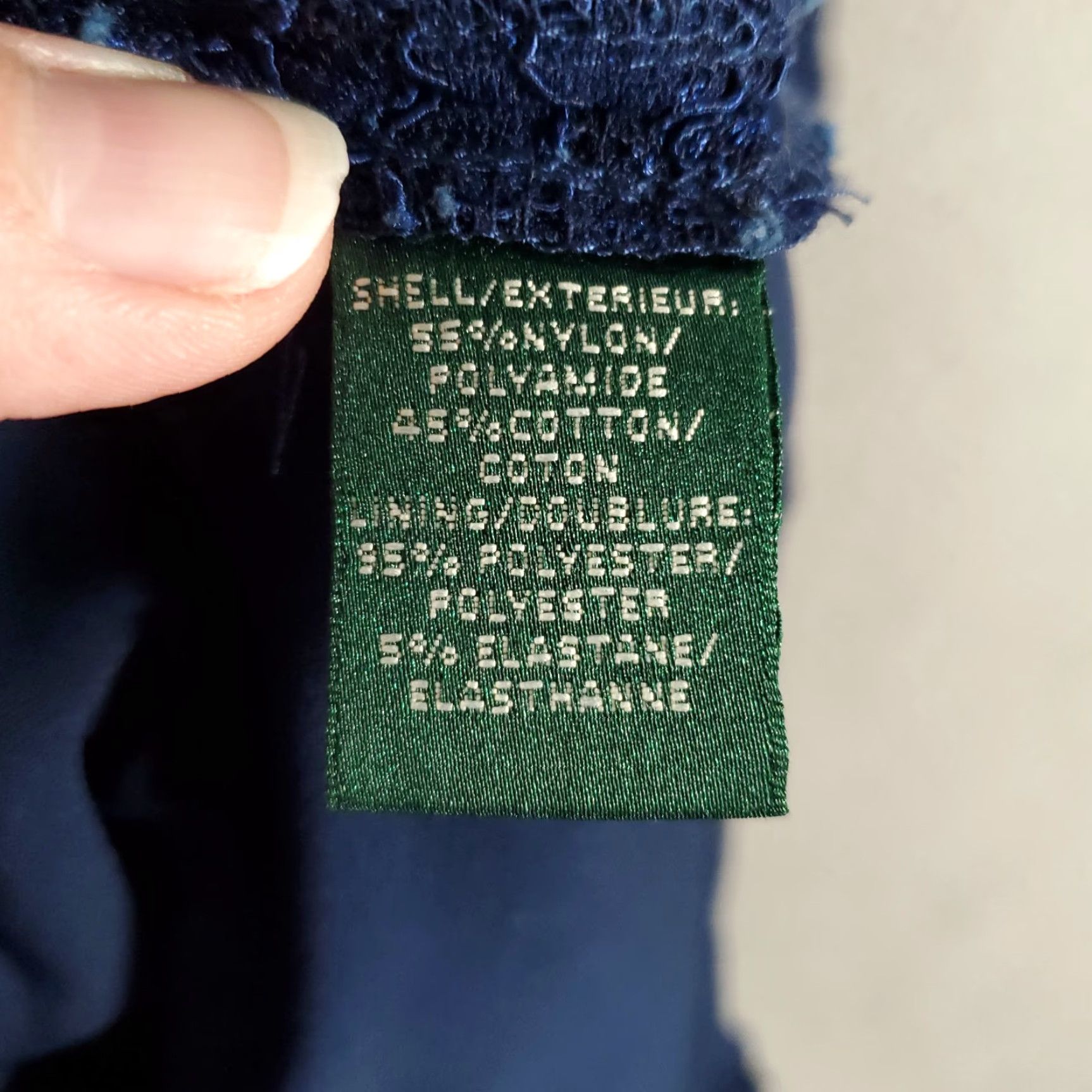 Ralph Lauren Ralph Lauren Dress Womens 10 Blue Embroider Floral Lace Knit Lined Zip Back Sleeveless Cap Sleeve Knee Length Vintage No Size L / US 10 / IT 46 - 6 Thumbnail