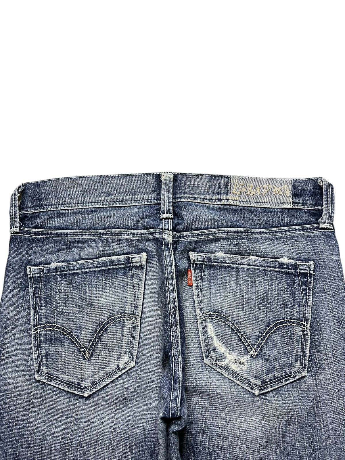 Levi's × Levi's Vintage Clothing Vintage 90s Levis Star Faded Wash Distressed Flare Jeans Size 32" / US 10 / IT 46 - 8 Thumbnail
