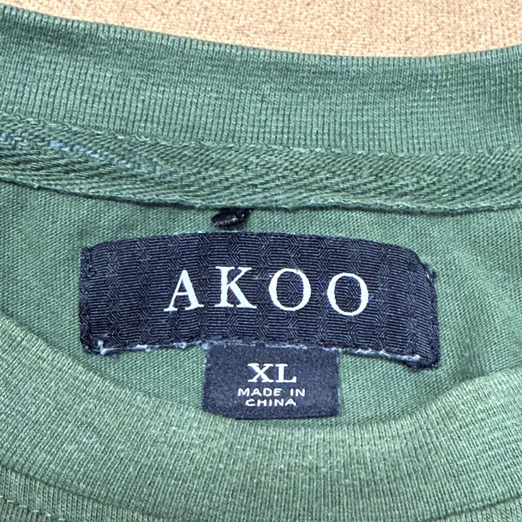 Vintage AKOO Mens XL Green Split Fox Cyborg Robot Graphic Streetwear Tee Size US XL / EU 56 / 4 - 4 Thumbnail