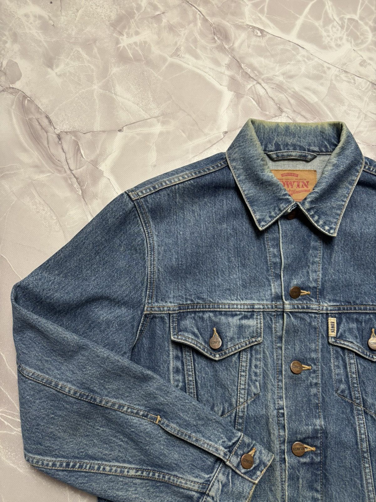 Edwin Edwin International Vintage Navajo Denim Trucker Jacket Blue Size US M / EU 48-50 / 2 - 5 Thumbnail