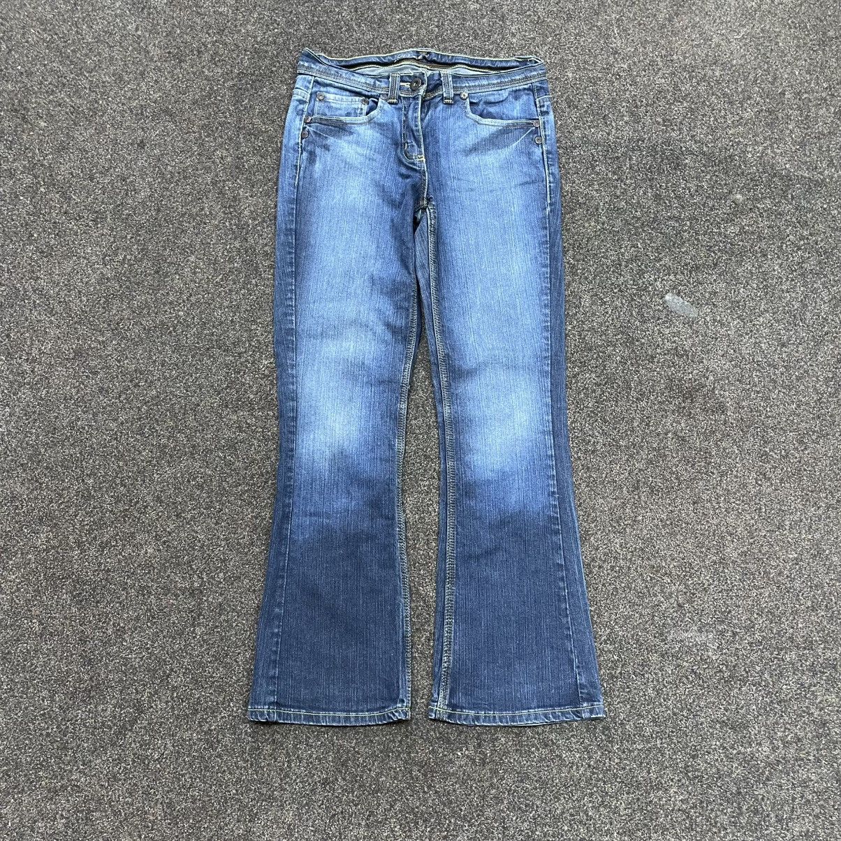 Vintage Vintage Y2K Flared Jeans 90s Skater Streetwear Distressed Size 34" / US 12 / IT 48 - 1 Thumbnail