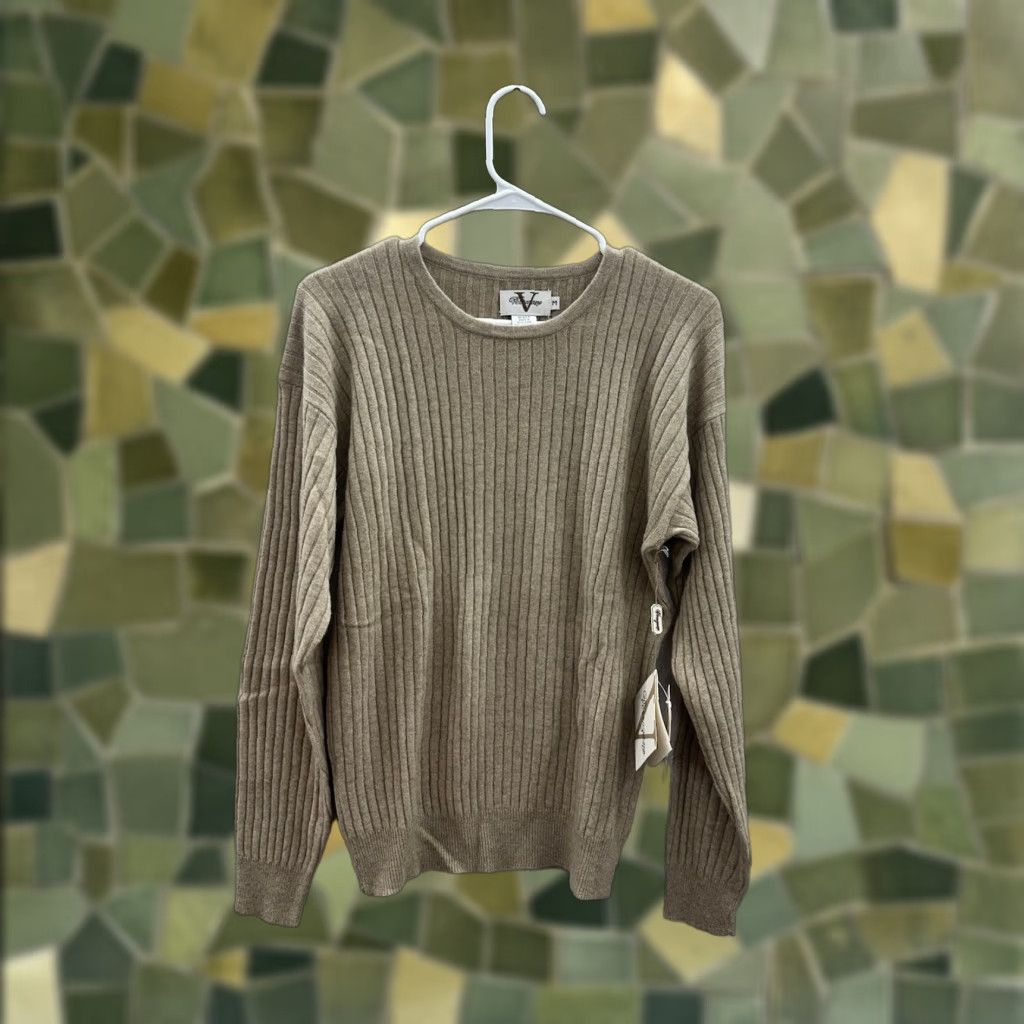 Vintage VINTAGE Verrazano Womens Sweater Pullover Brown Ribbed Cashmere NWT Size Medium Size M / US 6-8 / IT 42-44 - 1 Thumbnail