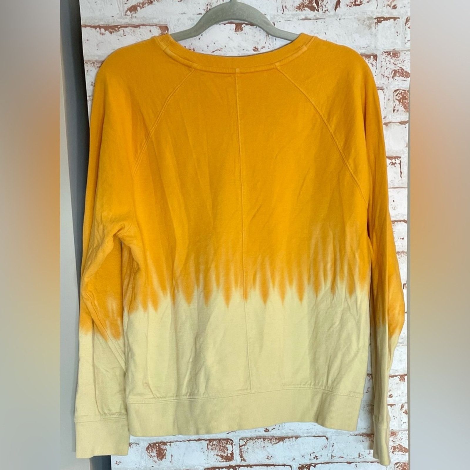 Athleta Athleta Women’s Sweatshirt in Yellow and Cream Size L / US 10 / IT 46 - 3 Thumbnail