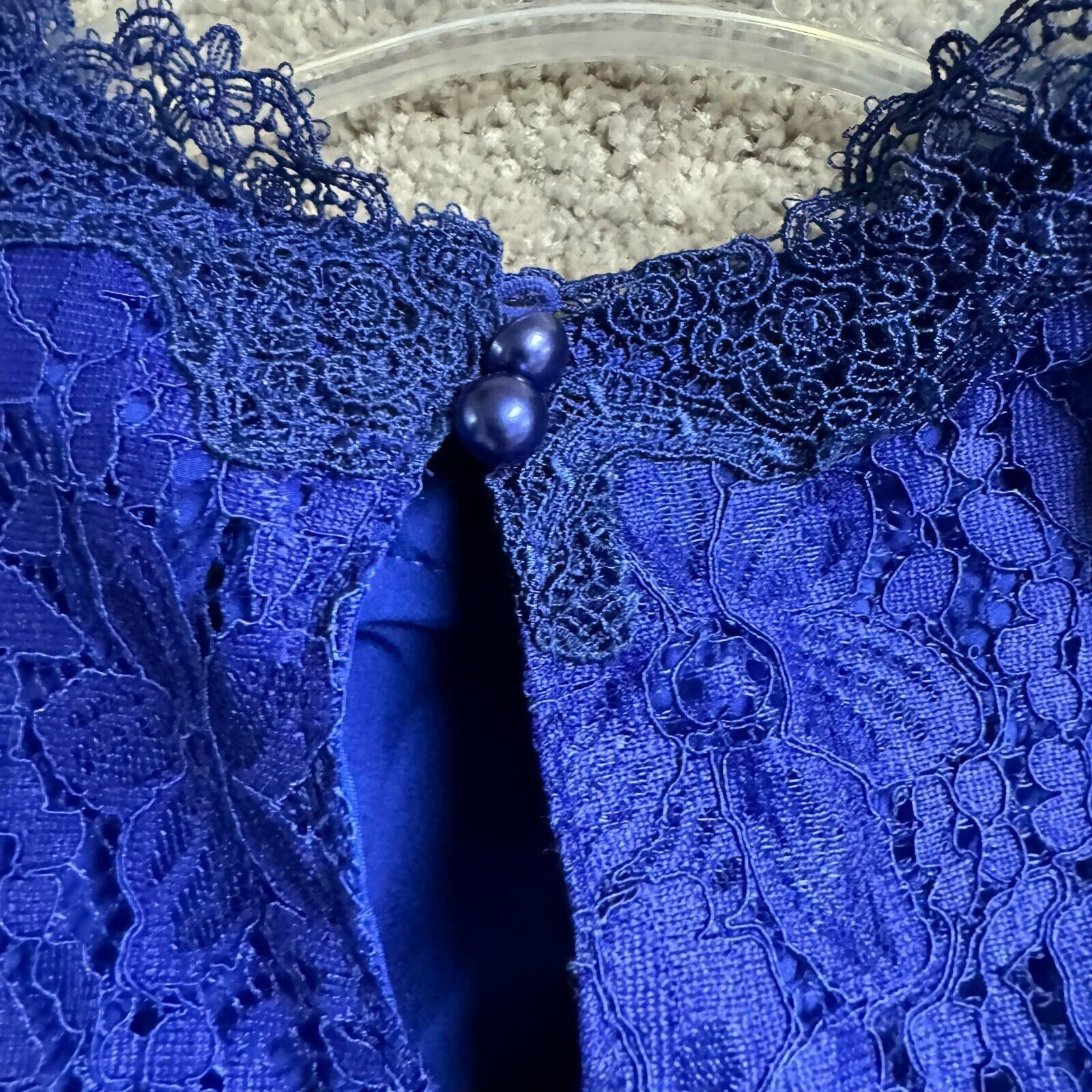Other Alice Blue Blouse L Romantic Lace Floral Lined Whimsigoth Size L / US 10 / IT 46 - 7 Thumbnail