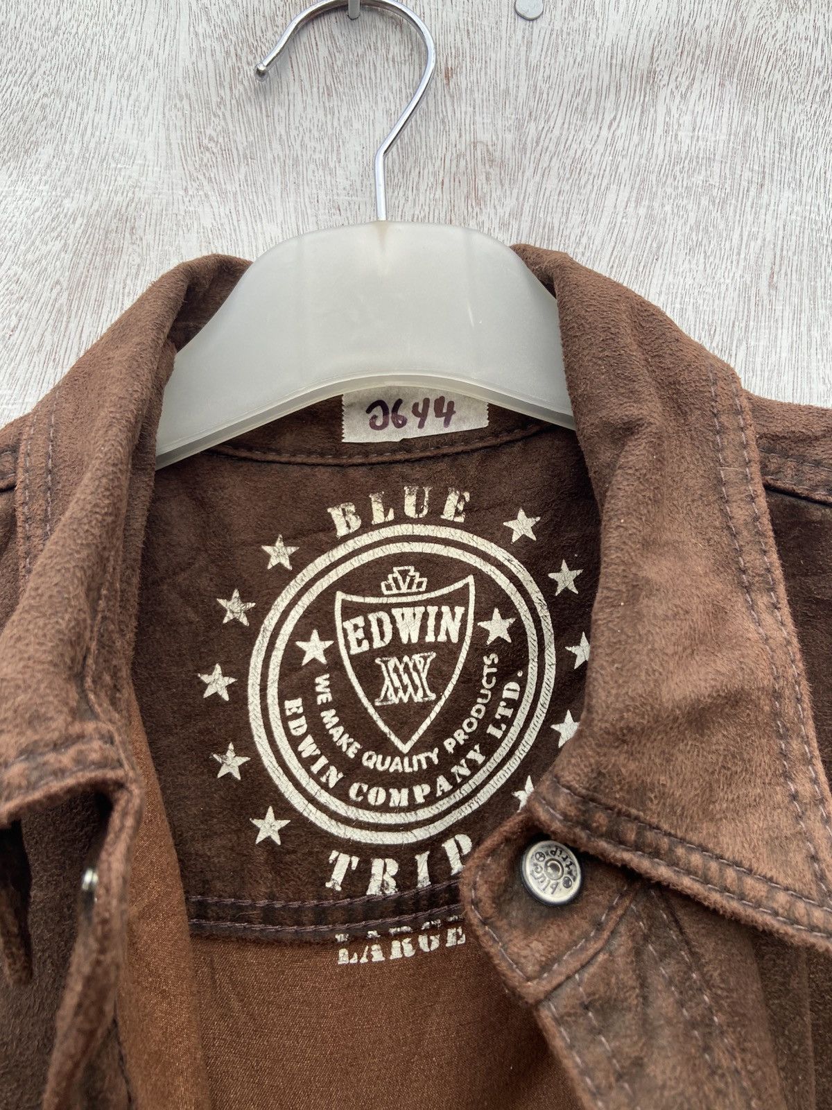 Edwin Vintage Edwin Suede Look Trucker Jacket Size US L / EU 52-54 / 3 - 4 Thumbnail