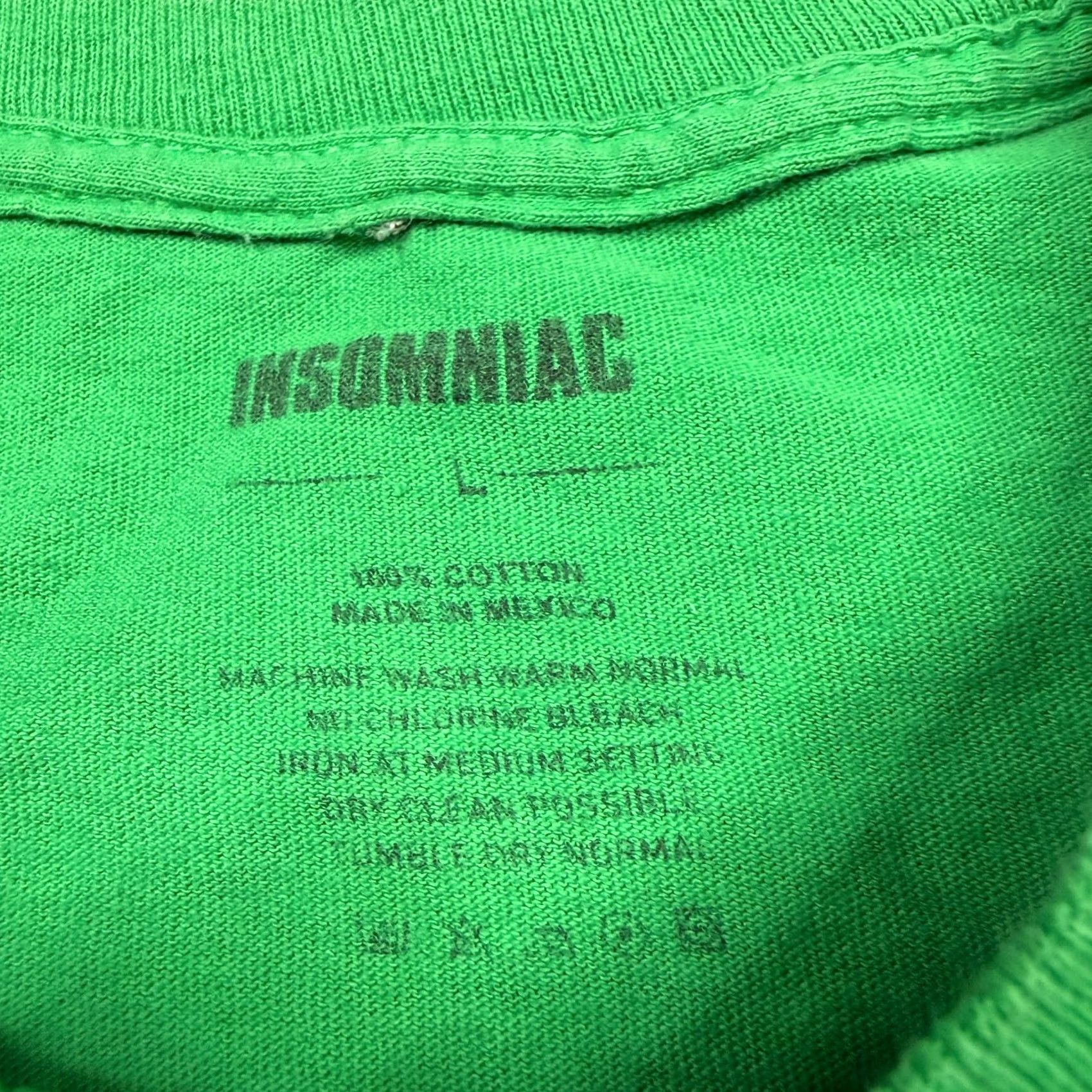 Vintage Insomniac Graphic T Shirt Men L Green Long Sleeve Skull Vintage? No Size US L / EU 52-54 / 3 - 3 Thumbnail