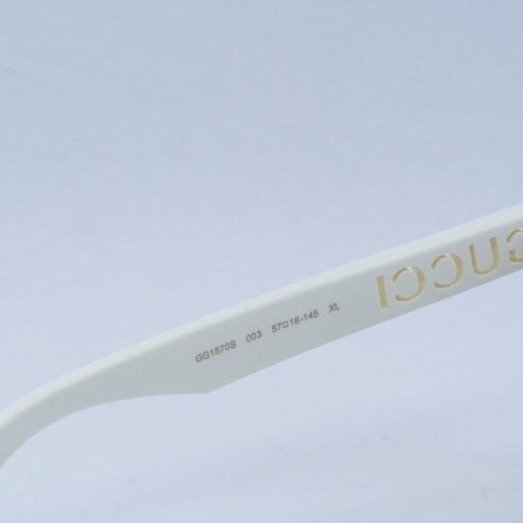Gucci New Gucci GG1570S 003 Sunglasses - Matte White Frame Size ONE SIZE - 7 Thumbnail