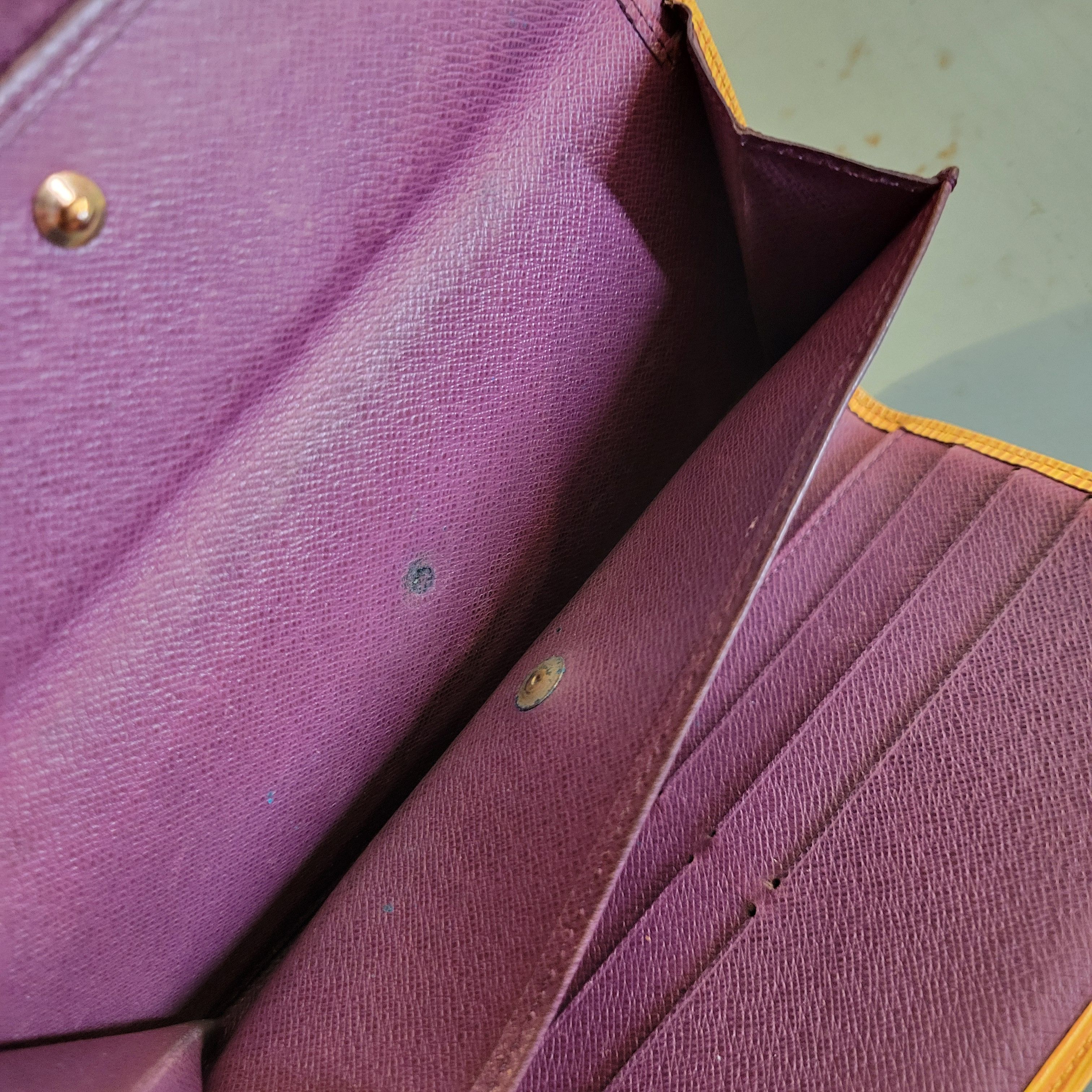 Louis Vuitton LV Epi Long Wallet Yellow and Purple International Size ONE SIZE - 12 Thumbnail