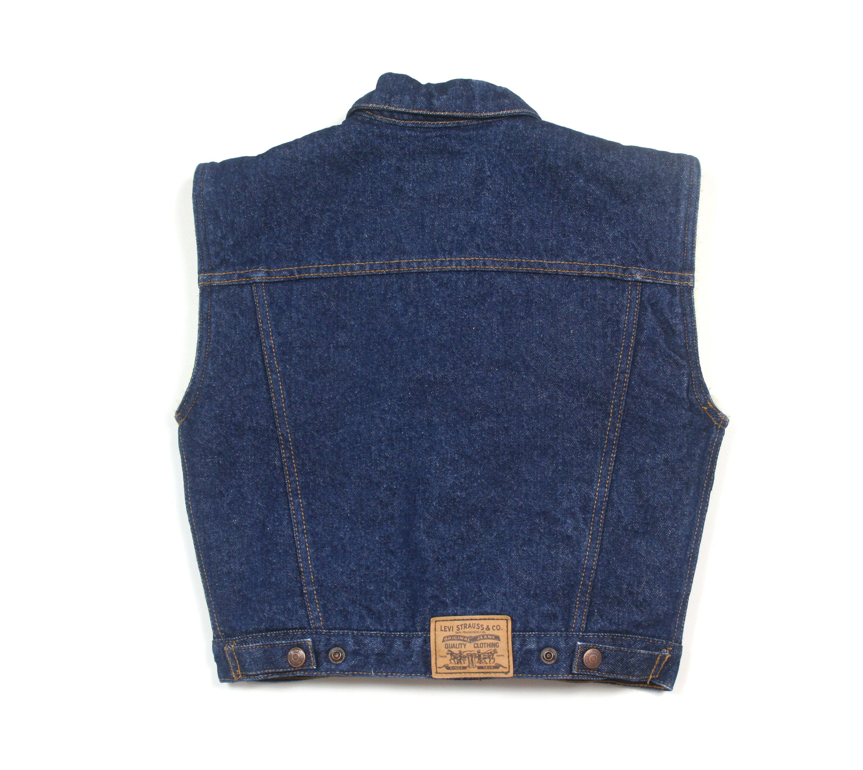 Levi's 70S Sheerling Denim Vest Vintage Size S / US 4 / IT 40 - 2 Thumbnail