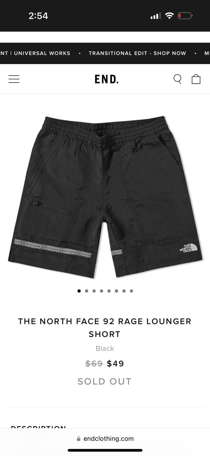 The North Face North Face 92 Rage Lounger Short Size US 30 / EU 46 - 2 Thumbnail