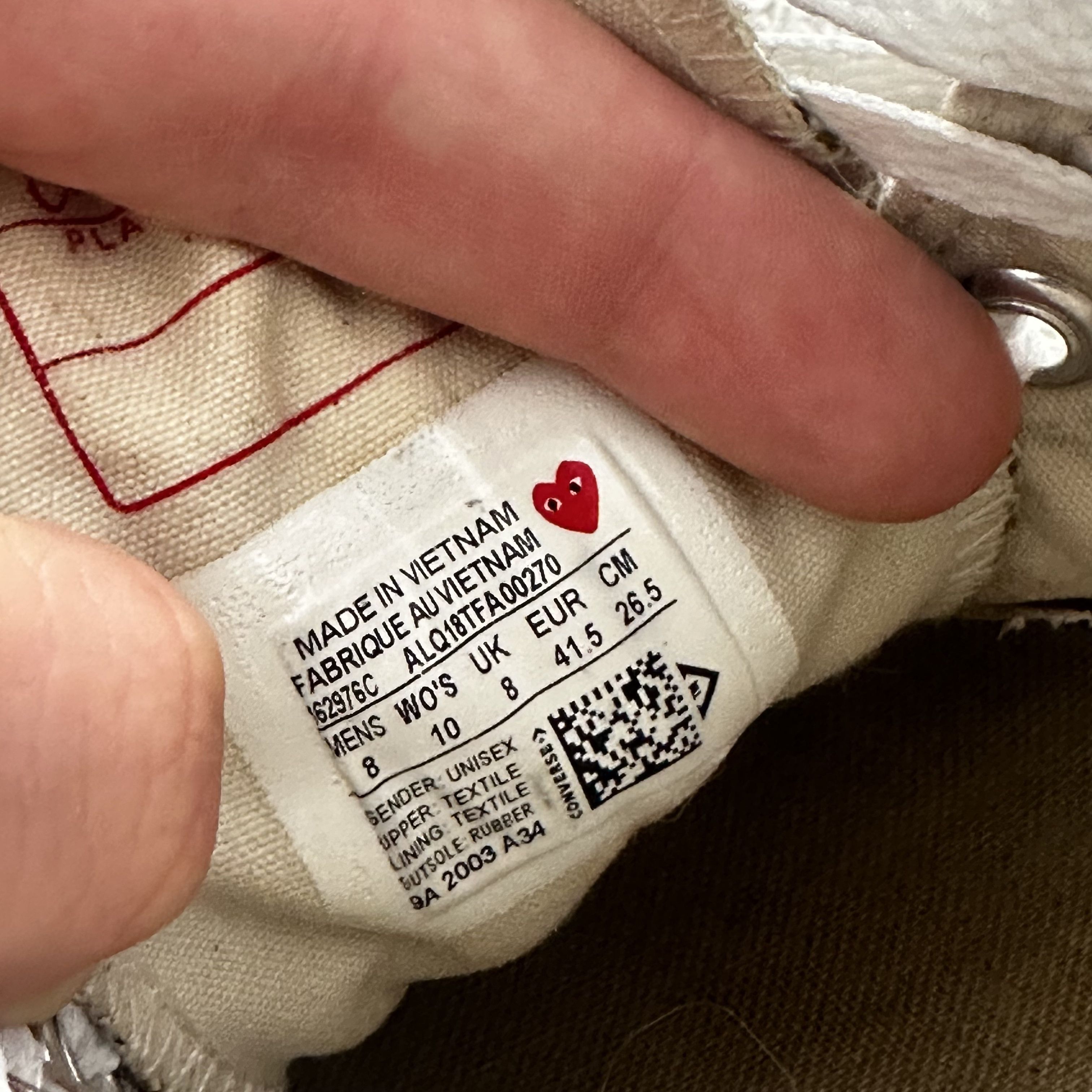 Comme des Garcons Play X Converse CDG low