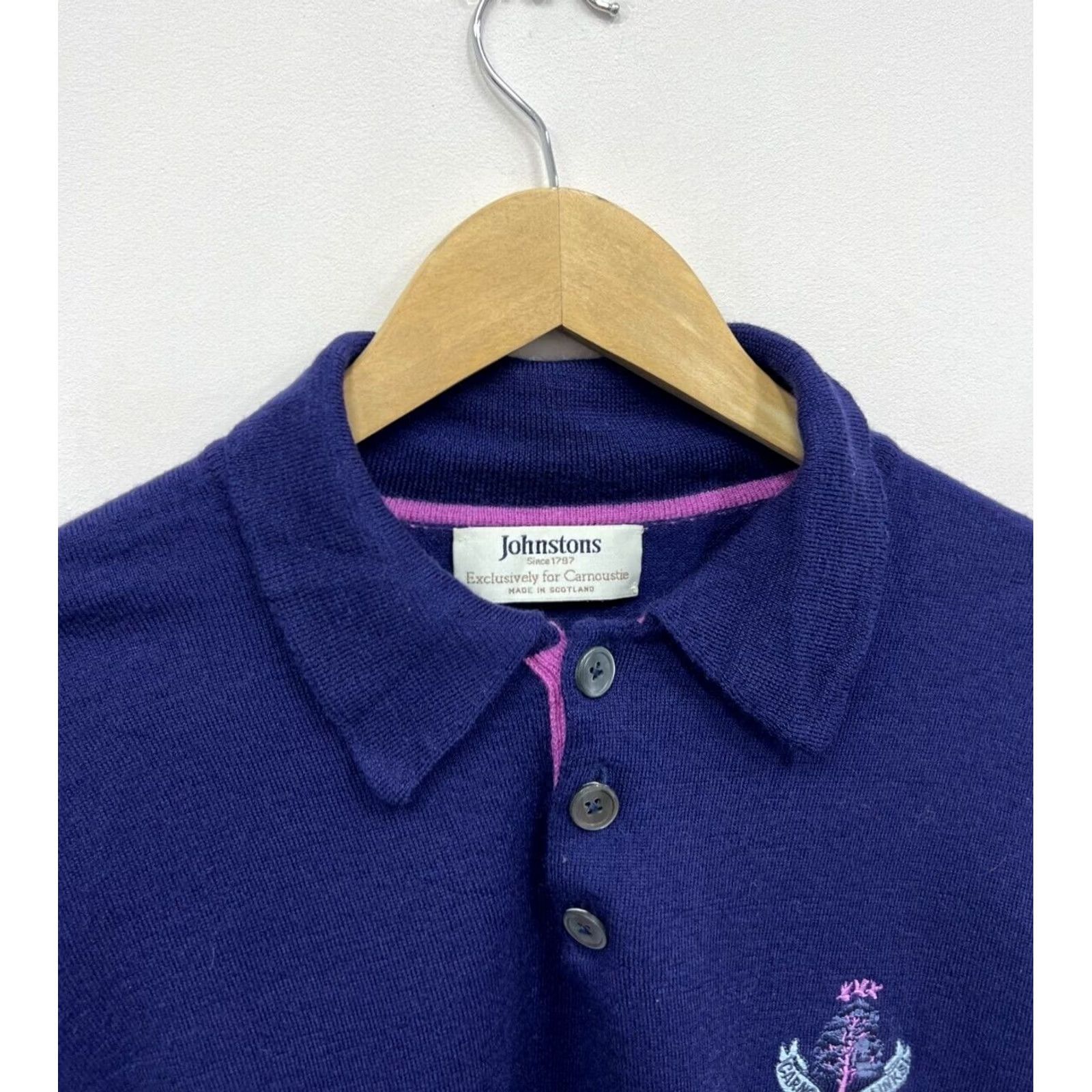 Vintage VINTAGE Johnstons Wool Pullover Jumper Exclusively for Carnoustie Mens Size M Blue Pullover Wool Jumper Mens Vintage Carnoustie Johnstons Boy/ Mens? Size US M / EU 48-50 / 2 - 7 Thumbnail
