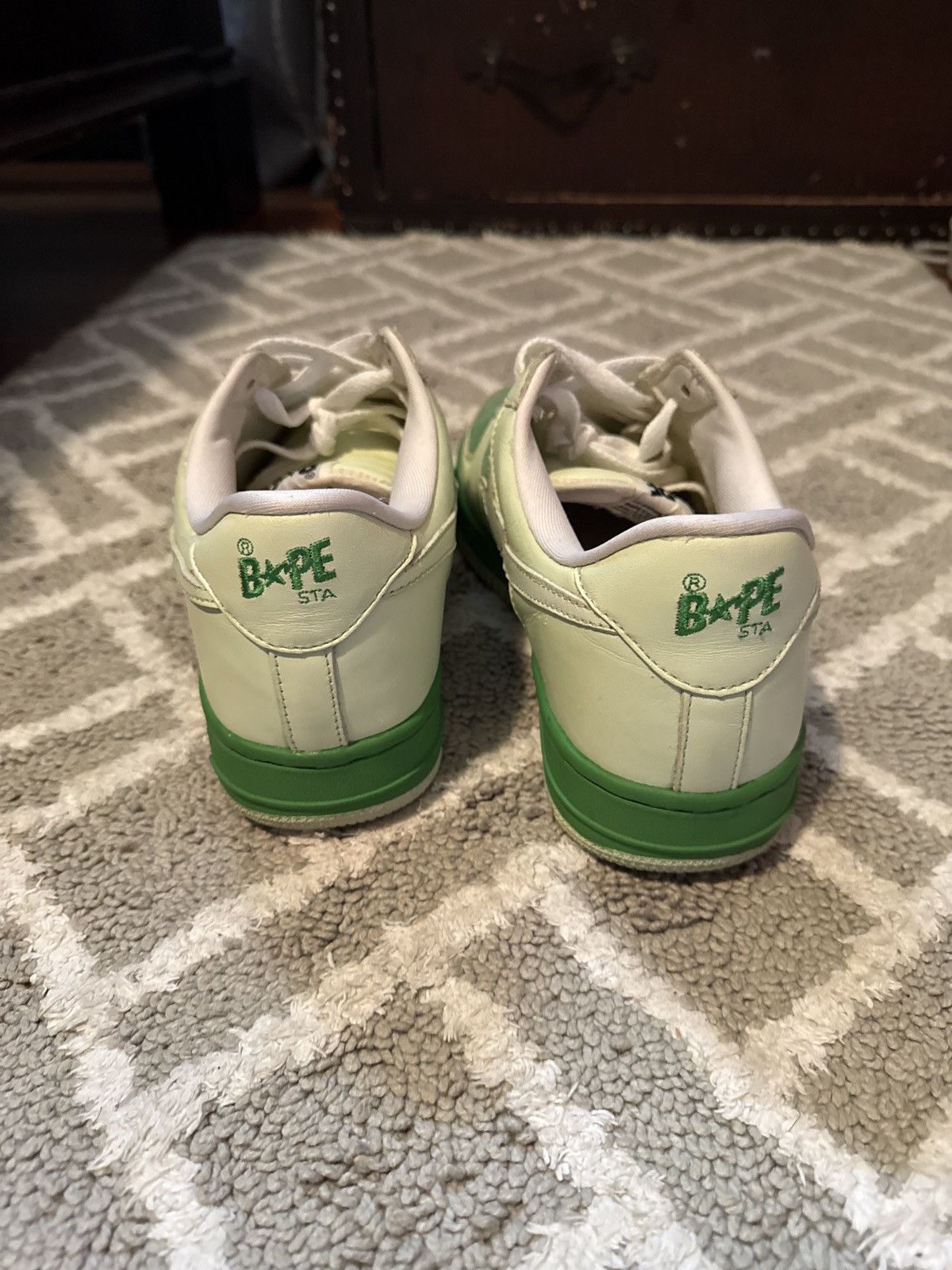 Bape VERY RARE OG 2003 A BATHING APE GREEN SUEDE BAPESTA Size US 9.5 / EU 42-43 - 3 Thumbnail